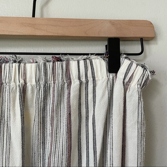 Cloth & Stone Anthropologie Striped Raw Edge Hem Jumpsuit Pantsuit Belter Romper - Picture 6 of 8